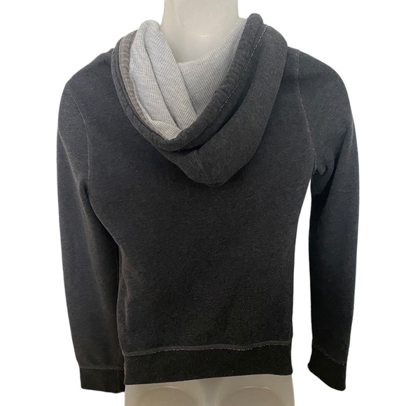 A&f Abercrombie & Fitch Gray & Blue Logo Hoodie Zippered Jacket Women - Picture 3 of 7